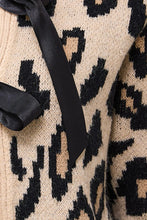 Load image into Gallery viewer, Leopard Bow Tie Front Cardigan