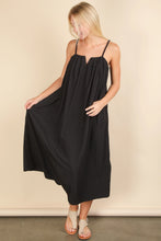 Load image into Gallery viewer, Midi-Night Black Dress
