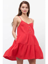 Load image into Gallery viewer, Seeing Red Dress With Pockets