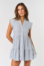 Load image into Gallery viewer, Blue And White Striped Dress