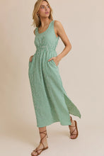 Load image into Gallery viewer, All For The Green Pin Striped Midi Dress
