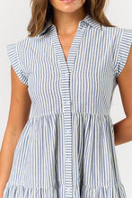 Load image into Gallery viewer, Blue And White Striped Dress