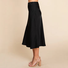 Load image into Gallery viewer, Sidney Satin Midi Skirt