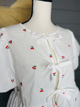 Load image into Gallery viewer, Cherry All The Way Bow Tie Top