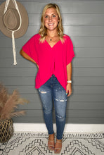 Load image into Gallery viewer, Let's Go Party Hot Pink Top