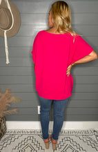 Load image into Gallery viewer, Let's Go Party Hot Pink Top