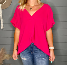 Load image into Gallery viewer, Let's Go Party Hot Pink Top