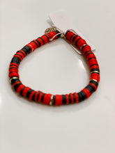 Load image into Gallery viewer, Georgia Red And Black Heishi