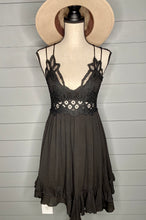 Load image into Gallery viewer, Viral Black Lace Bralette Dress
