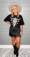 Load image into Gallery viewer, Fringe And Fun Black Skirt