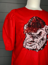 Load image into Gallery viewer, Stewart Simmons Georgia Bulldogs Sequin Poplin Dress