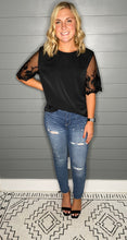 Load image into Gallery viewer, A Little Classy Lace Sleeve Top