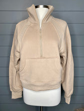 Load image into Gallery viewer, Workout Vibes Tan Quarter Zip Pullover