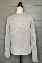 Load image into Gallery viewer, Cable Knit Grey Sweater