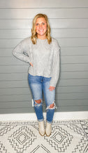 Load image into Gallery viewer, Cable Knit Grey Sweater