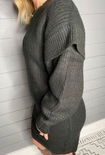 Load image into Gallery viewer, Cozy And Warm Black Sweater Dress