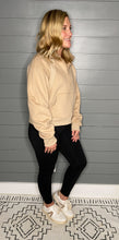 Load image into Gallery viewer, Workout Vibes Tan Quarter Zip Pullover