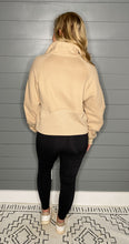 Load image into Gallery viewer, Workout Vibes Tan Quarter Zip Pullover