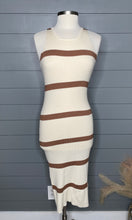 Load image into Gallery viewer, Vacation Is Calling Striped Midi Bodycon Dress