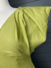 Load image into Gallery viewer, Palm Trees And Fruity Drinks Lime Linen Dress
