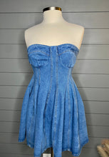 Load image into Gallery viewer, Country Dreams Denim Corset Dress