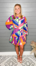 Load image into Gallery viewer, Sunset Dreams Geometric Dress