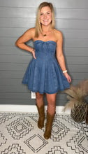Load image into Gallery viewer, Country Dreams Denim Corset Dress