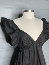 Load image into Gallery viewer, Madison Black Ruffle Dress