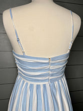 Load image into Gallery viewer, Southern Simplicity Blue And White Striped Midi Dress