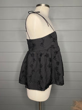 Load image into Gallery viewer, Brunch Please Black Tie Shoulder Top