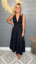 Load image into Gallery viewer, Fun And Free Black Midi Dress