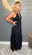 Load image into Gallery viewer, Fun And Free Black Midi Dress