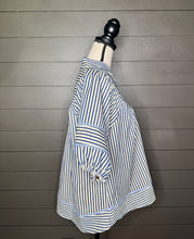 Load image into Gallery viewer, Charleston Striped Balloon Sleeve Top