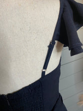 Load image into Gallery viewer, Frills And Fitted Dark Navy Corset Dress