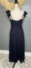 Load image into Gallery viewer, Frills And Fitted Dark Navy Corset Dress