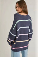 Load image into Gallery viewer, Navy All Day Striped Sweater