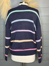 Load image into Gallery viewer, Navy All Day Striped Sweater
