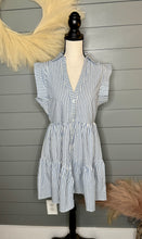 Load image into Gallery viewer, Blue And White Striped Dress