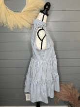 Load image into Gallery viewer, Blue And White Striped Dress