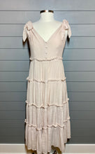 Load image into Gallery viewer, Neutral Territory Tie Shoulder Midi/Maxi Dress