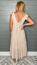 Load image into Gallery viewer, Neutral Territory Tie Shoulder Midi/Maxi Dress