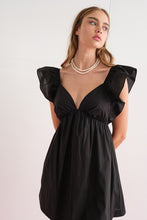 Load image into Gallery viewer, Madison Black Ruffle Dress