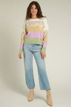 Load image into Gallery viewer, Salty Striped Embroidered Sweater