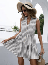 Load image into Gallery viewer, Checking Out Button Front Dress