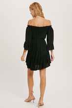 Load image into Gallery viewer, Hustle Black Ruffle Dress