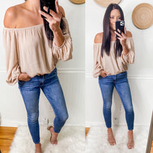 Load image into Gallery viewer, Beige All The Way Off The Shoulder Top
