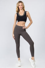 Load image into Gallery viewer, Let's Get Moving Charcoal Moto Leggings