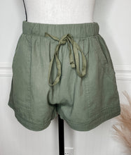 Load image into Gallery viewer, Olive Forever Drawstring Shorts