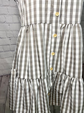 Load image into Gallery viewer, Checking Out Button Front Dress