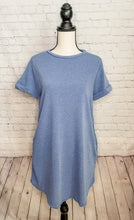Load image into Gallery viewer, Blue Skies T-Shirt Dress With Pockets